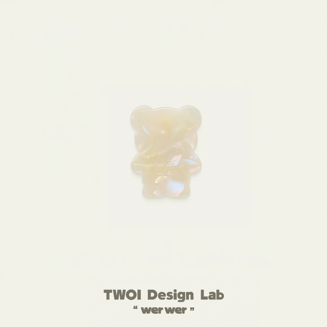 TWOI Design Lab "werwer" 「奶油四色中号熊饼干卡子」