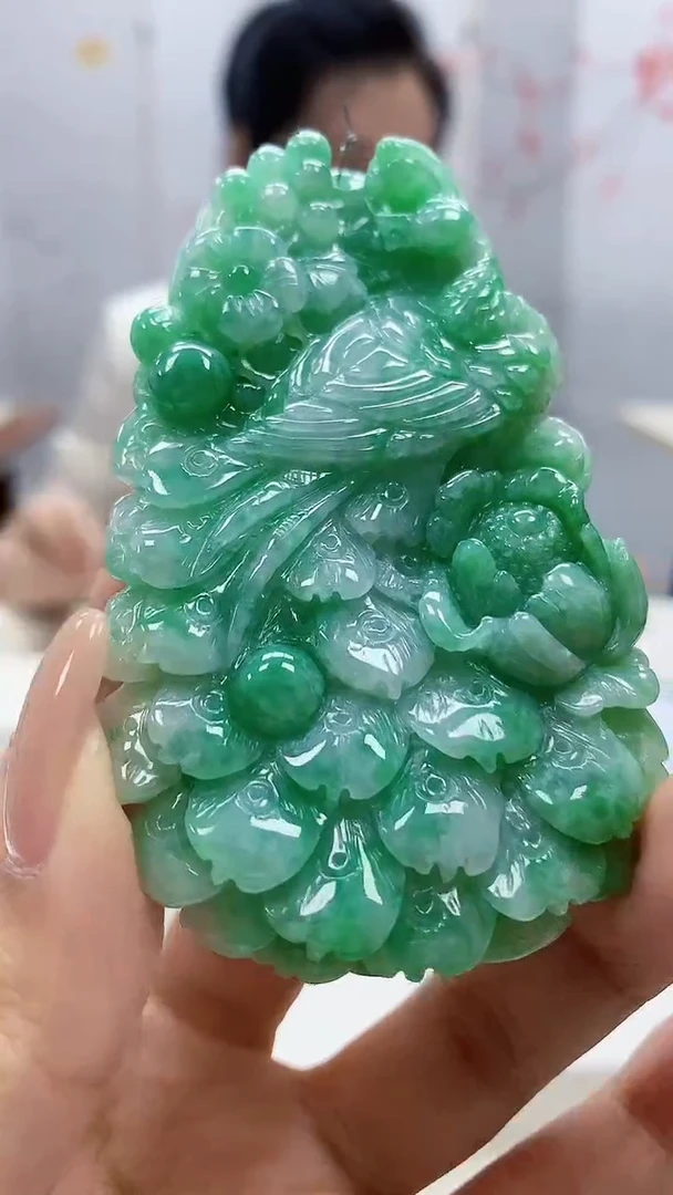 定制翡翠未镶嵌5160xx-毛货挂件67