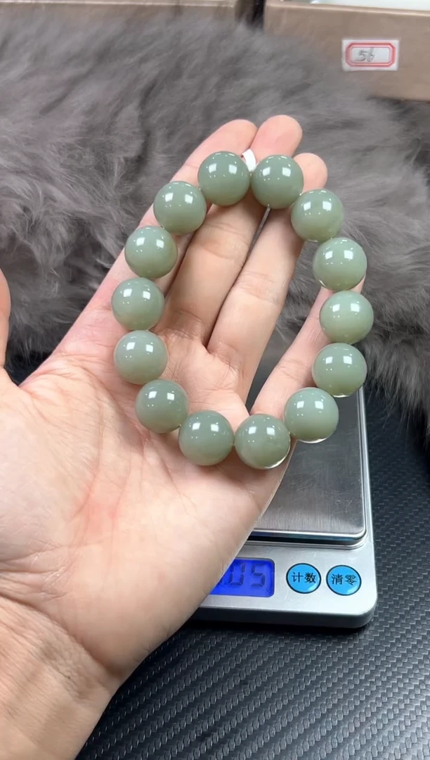 未镶嵌手串和田玉且末微色差近矿卡16 j