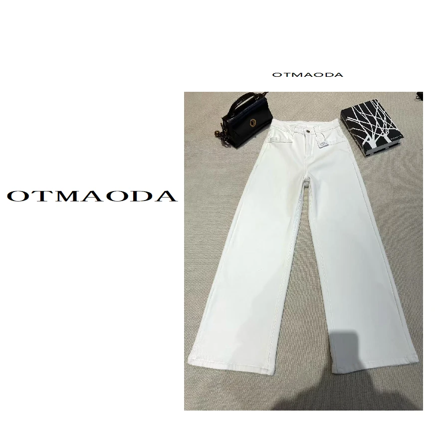 【南瓜定制】N8853-新款冬季牛仔裤女百搭直筒裤高腰后看显瘦