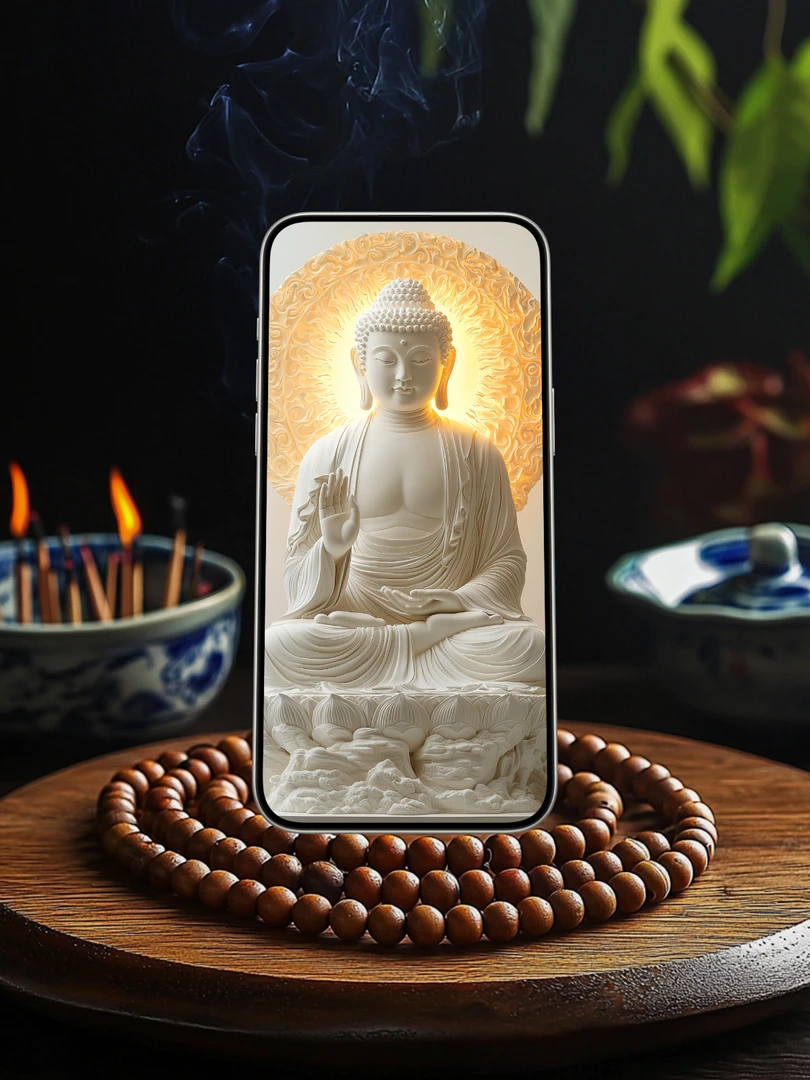 静心款 ‖ 羊&猴本命佛-【大日如来】原创高清手机壁纸