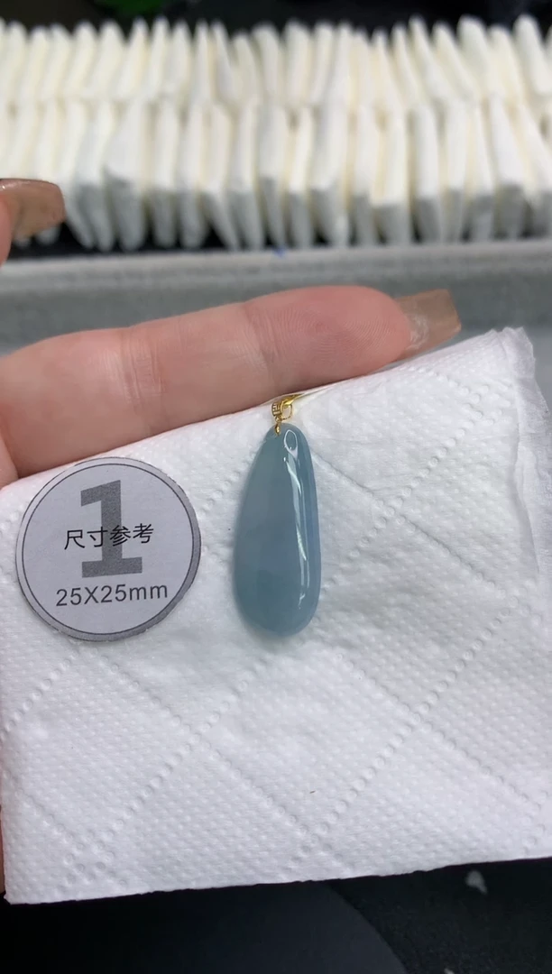 吊坠(不含链)18K金镶嵌翡翠11