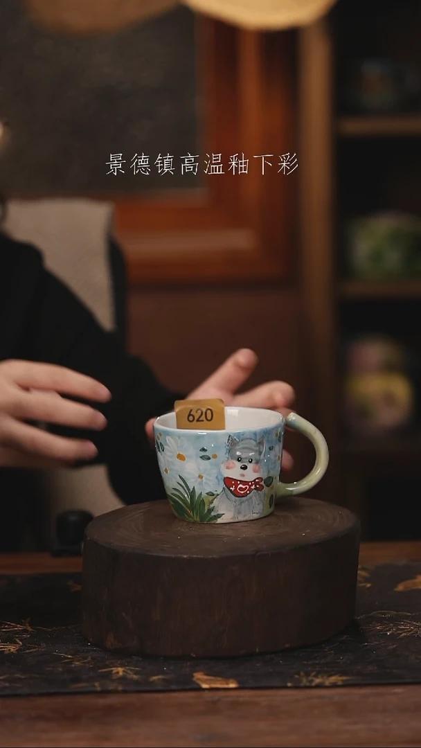 陶瓷景德镇高温釉下手绘陶瓷@L620@
