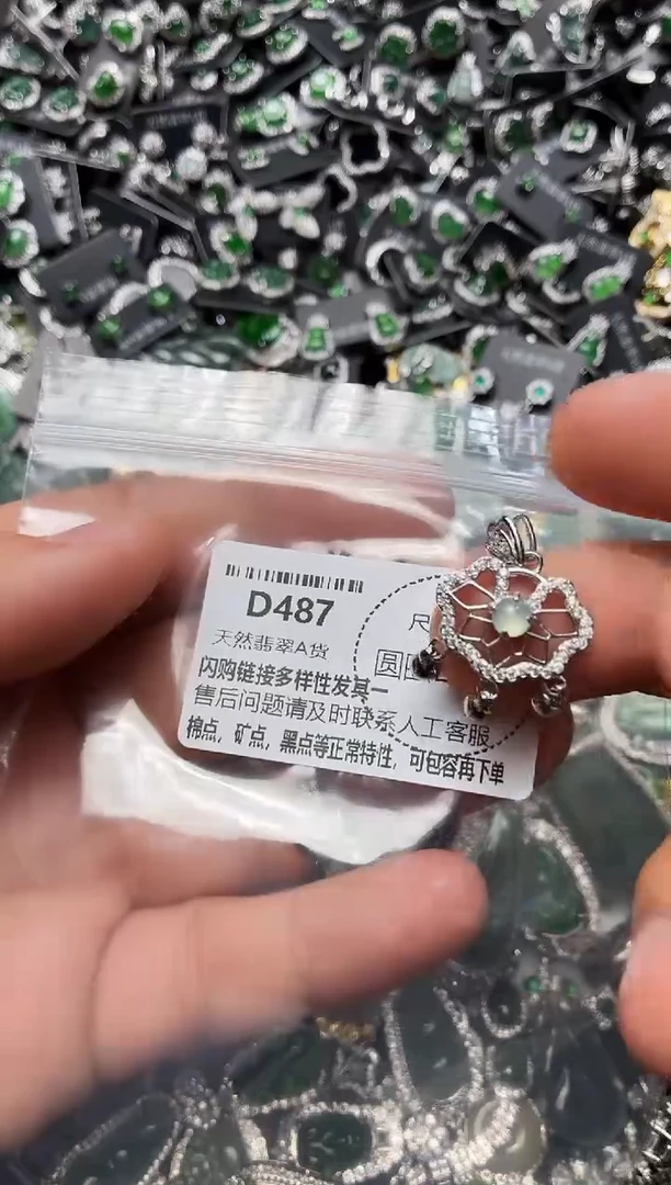 翡翠未镶嵌颈饰D487吊坠