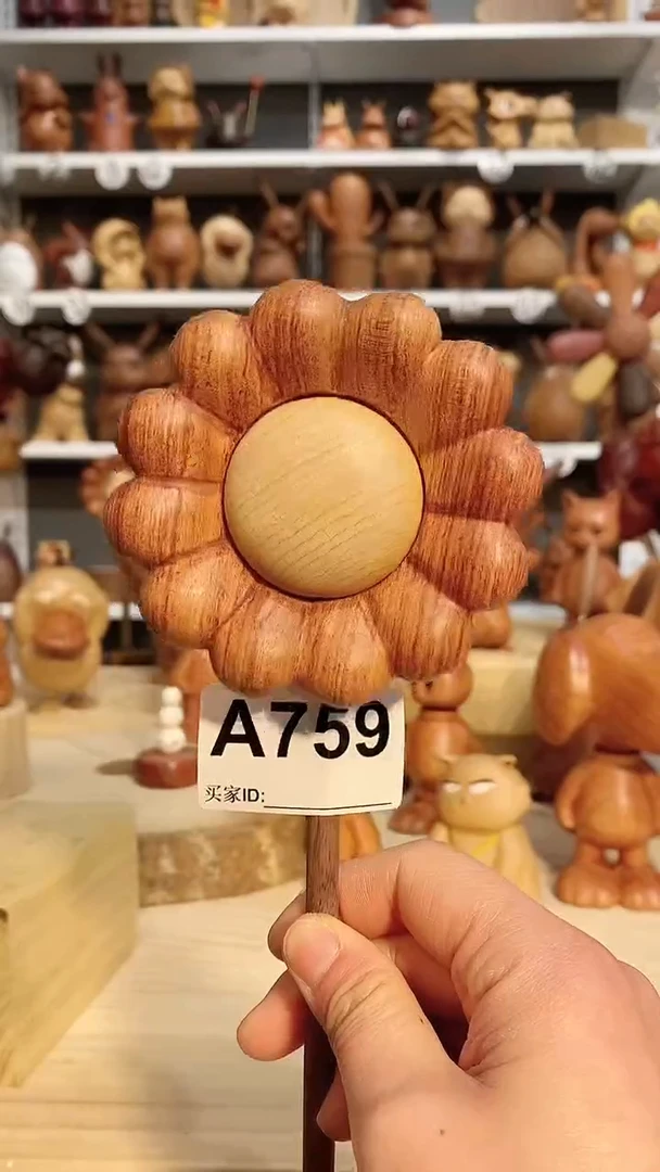 【闪购商品】木木雕摆件卡通可爱