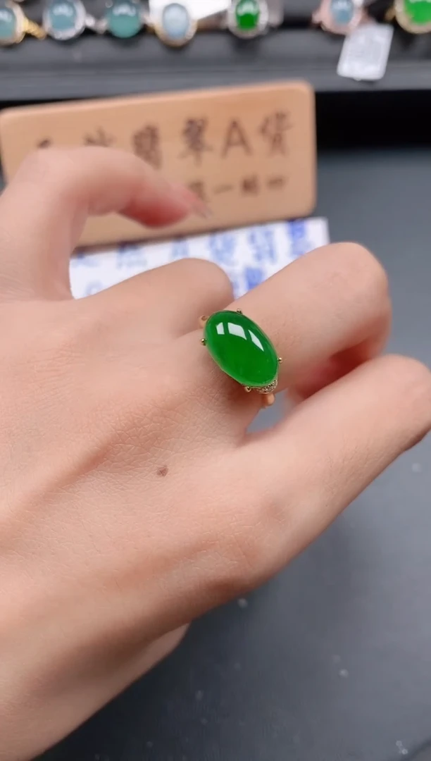 银S925镶嵌戒指翡翠11111