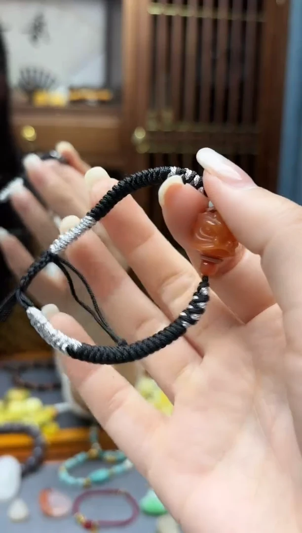 未镶嵌南红玛瑙挂件南红醒狮手绳YX