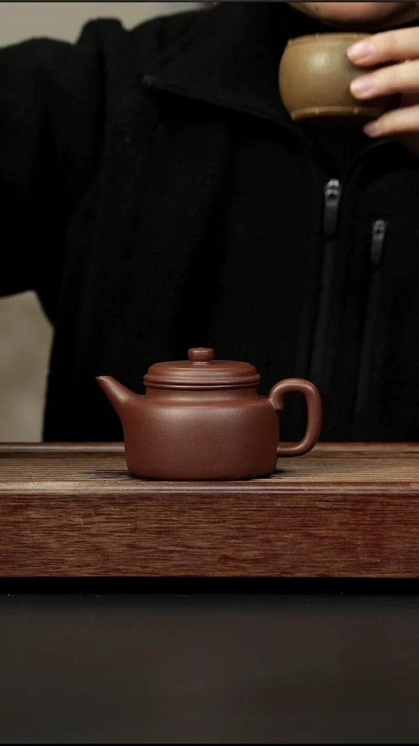 茶壶紫砂老紫泥 剑流德钟 180左右