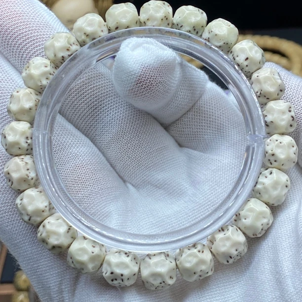 糯冰料10x9河豚大留白手工盘龙无相针尖牛毛星星月菩提单圈手串