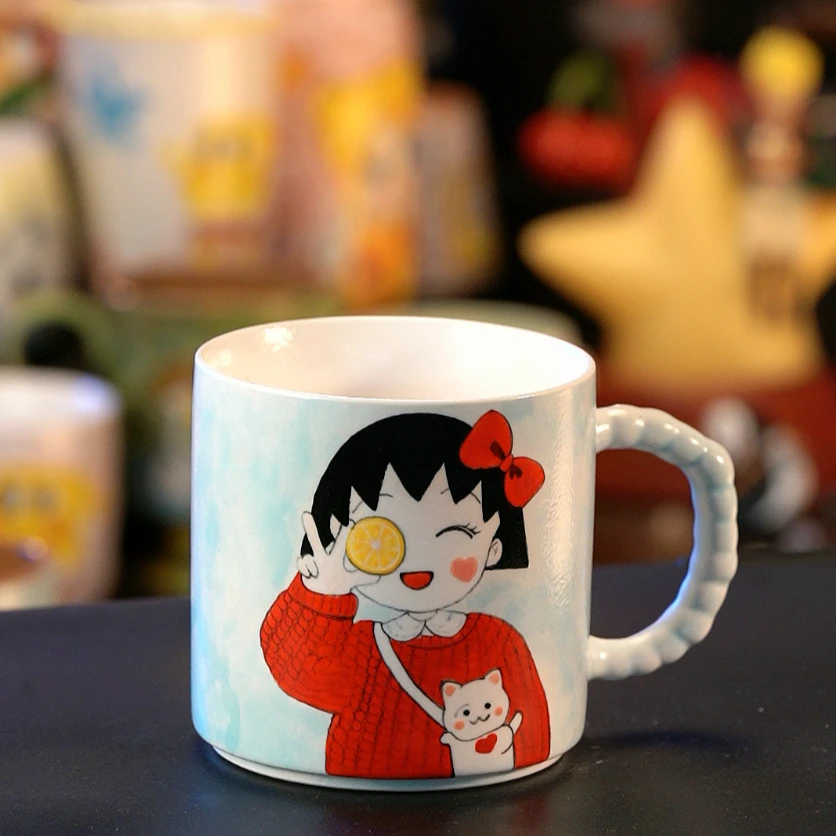 A076樱桃小丸子卡通马克杯