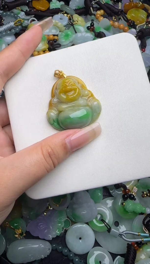 翡翠未镶嵌颈饰天然缅甸翡翠吊坠