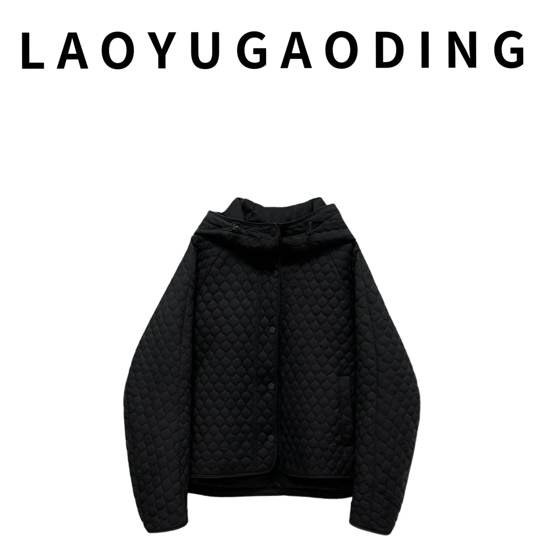 【LAOYUGAODING】高品质-8081高级感外套女秋冬新款轻薄款连帽棉服