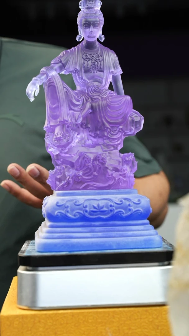 手工艺品琉璃果*古法琉璃2个摆件