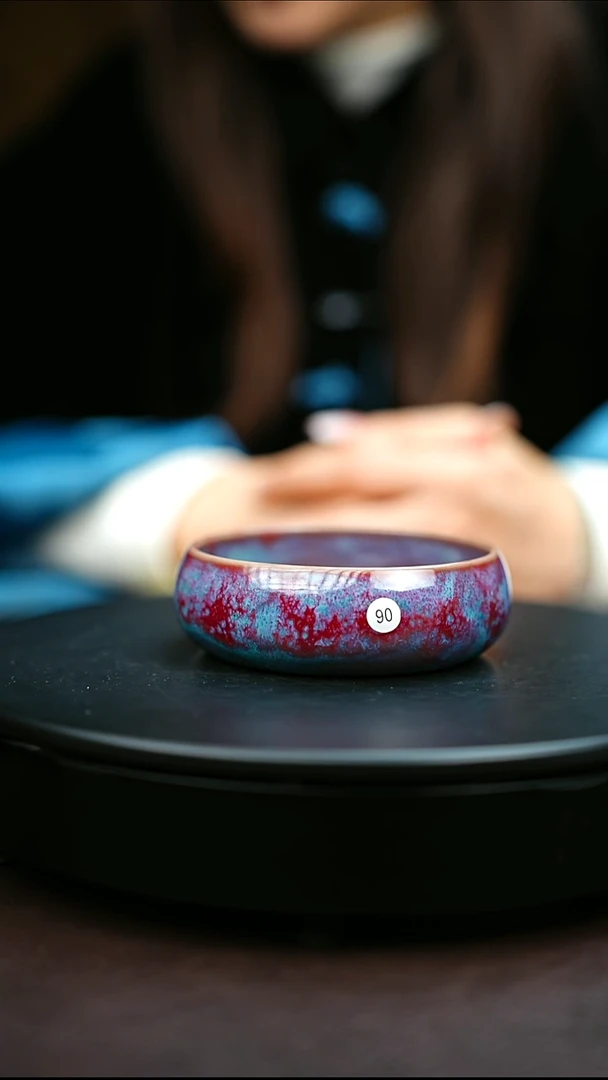 90#原矿钧瓷炉钧釉普洱杯