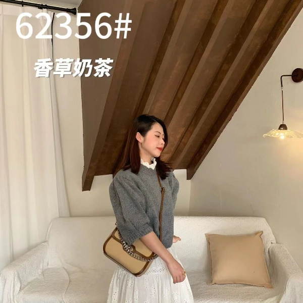 【一秒入夏】SK-62356-香草奶茶气质条纹设计师韩版春季斜跨包包女