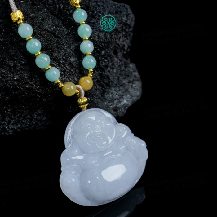 石惑珠宝·翡翠吊坠-翡翠佛公吊坠约37*40mm#多样性发一