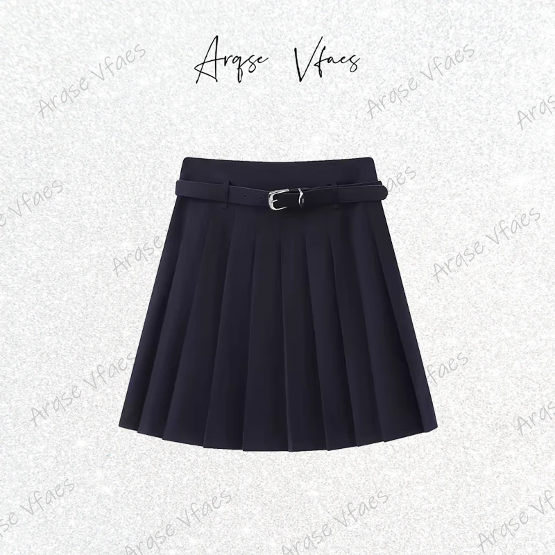 [ARQSEVFAES正品]—2025同款轻奢时尚学院风半身裙-50413505百褶裙