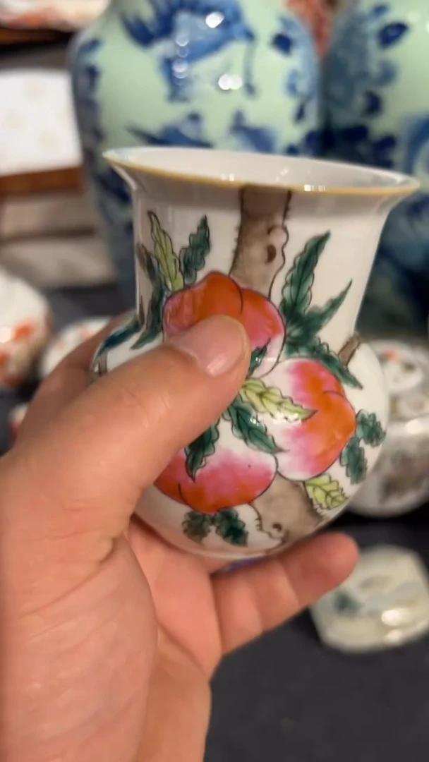 摆件瓷摆件瓷摆件桃子扎斗
