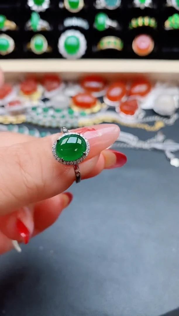 【闪购商品】翡翠戒指银S925镶嵌321321