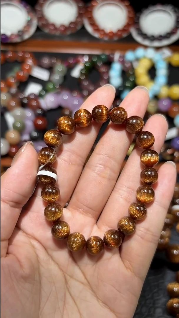 未镶嵌手链水晶9mm发晶手链单圈