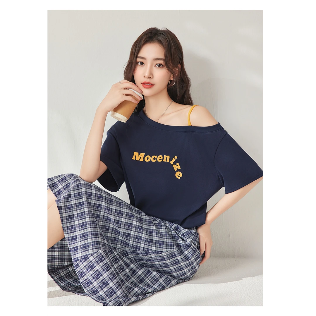 IEF/爱依服2025夏季新款通勤休闲性感女人味时尚百搭显瘦斜肩上衣