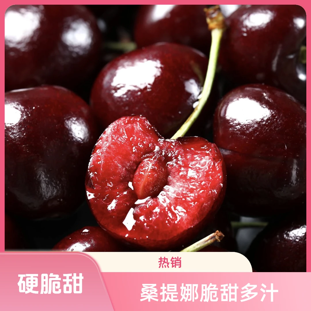 【5斤原箱】智利海运原箱车厘子桑提娜2JD脆甜多汁内附果径卡