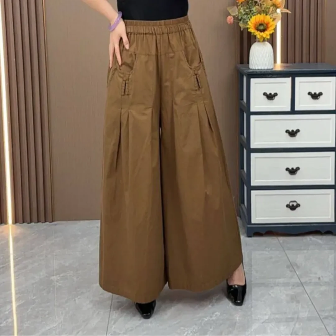 希木>2025春夏设计师款时尚百搭气质阔腿裤时尚显高显瘦气质女人