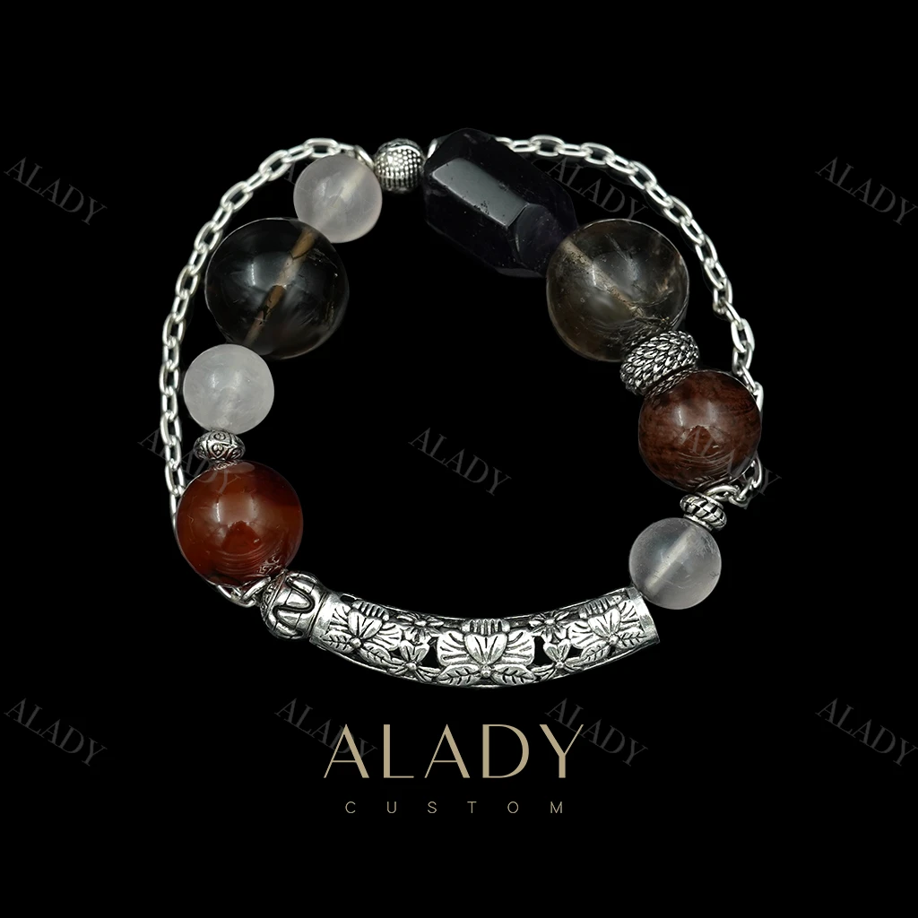 合金合成锆石手链 复古风藏区风情女士手链-MN3216