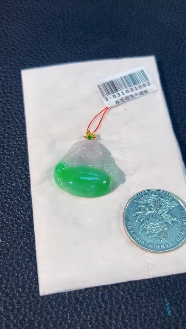 颈饰18K金镶嵌翡翠 缅料A货/支持复检/一件