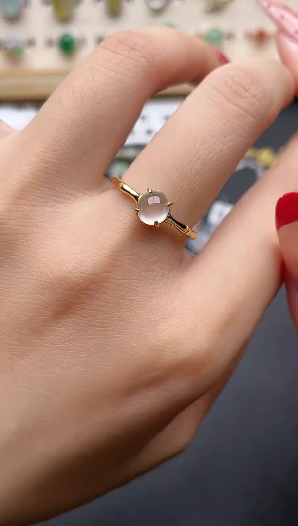 【闪购商品】翡翠戒指银S925镶嵌一物一证一礼盒