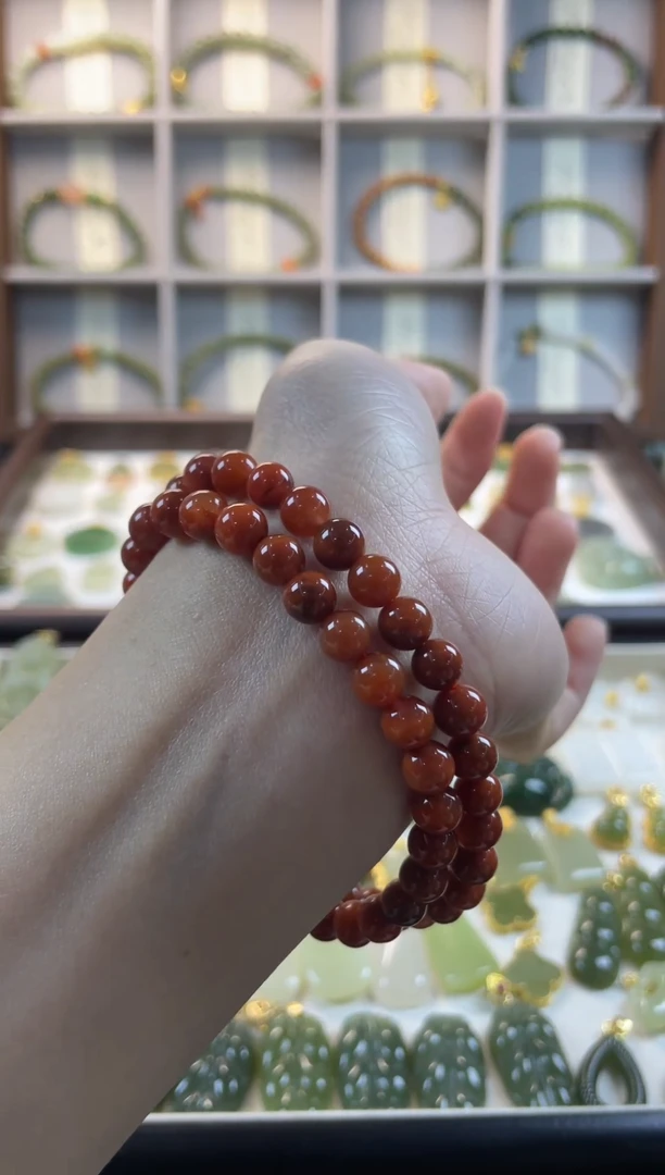 未镶嵌手链南红玛瑙1