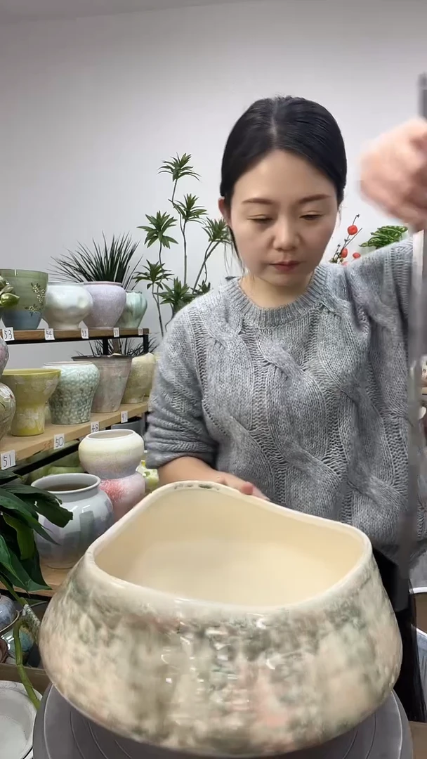 11.10陶瓷花盆直播链接高.   14  口21