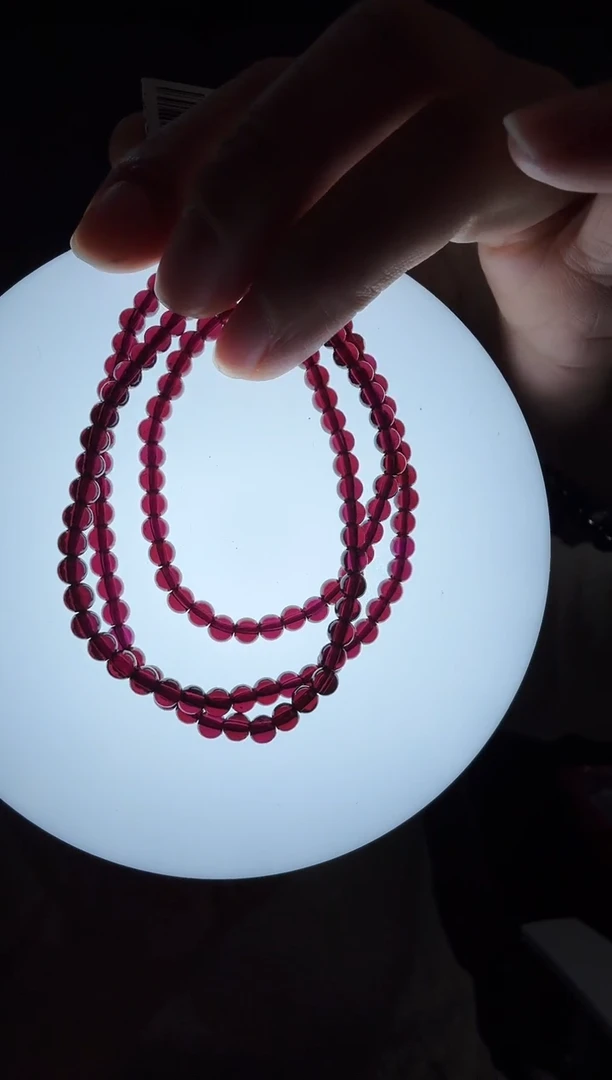 未镶嵌手链石榴石兰*优0269  约4mm