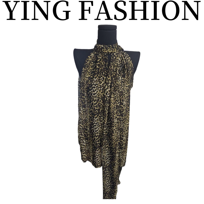 【YING FASHION】莹老板-夏季时尚气质百搭无袖系带上衣8020307 303