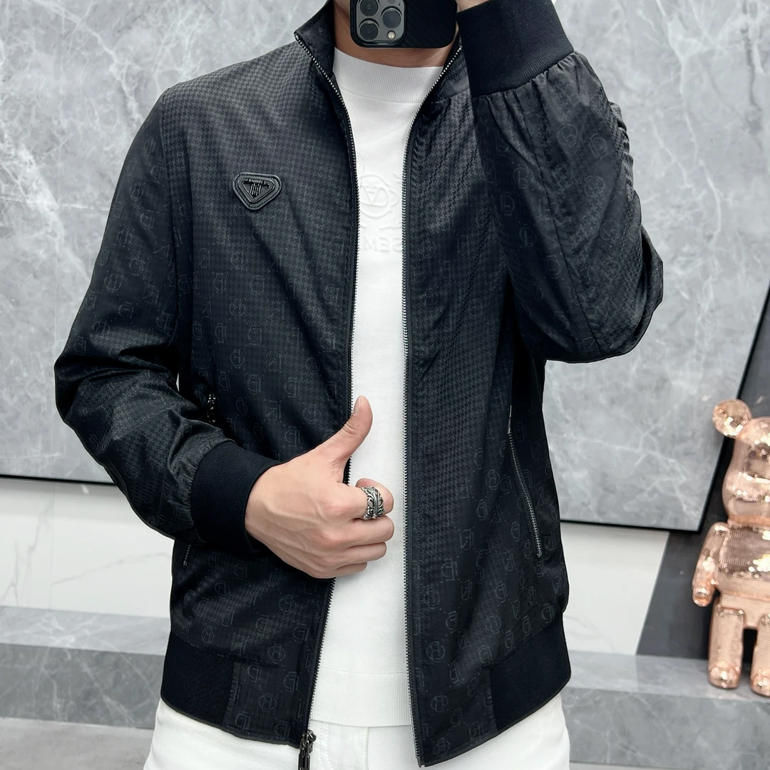 2396众享新款春秋季装男士潮流2025夹克立领外套上衣时尚男长袖