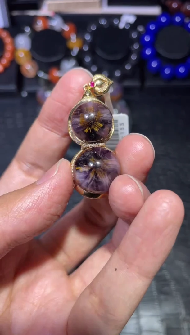 【闪购商品】水晶吊坠18K金镶嵌极光吊坠（多样性发其一）