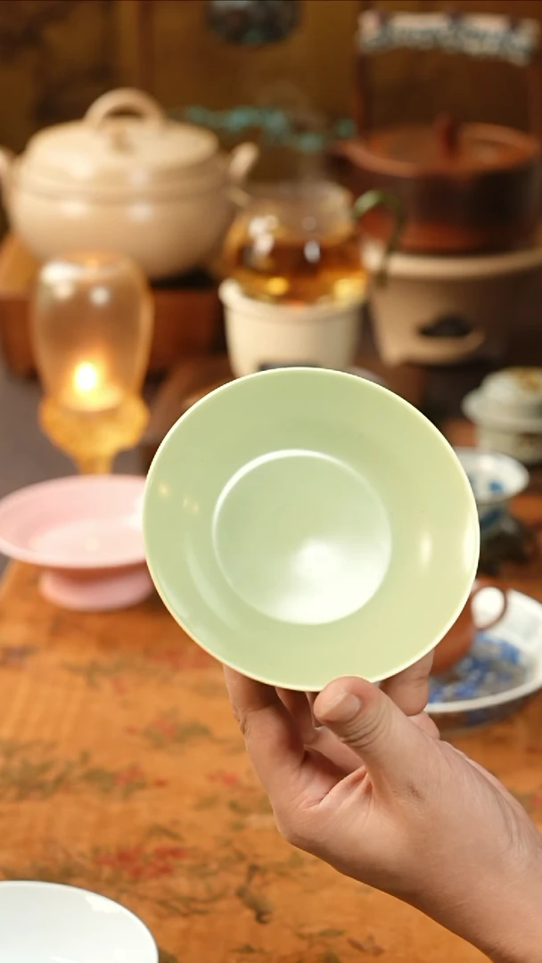 茶点盘绿放漏放漏