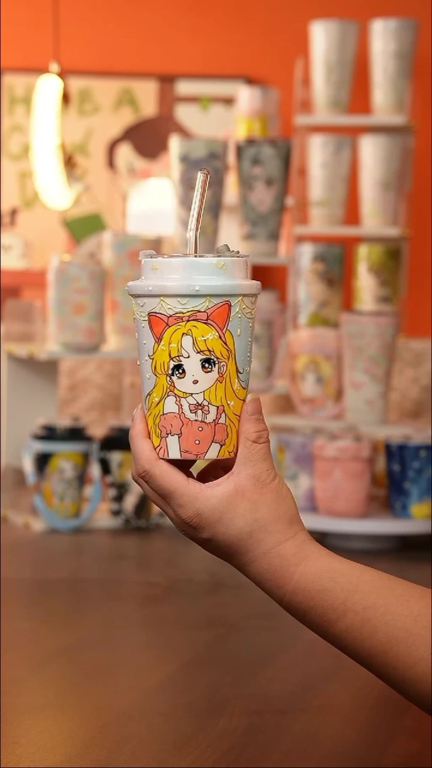 (玉泥）景德镇手工手绘文创陶瓷杯