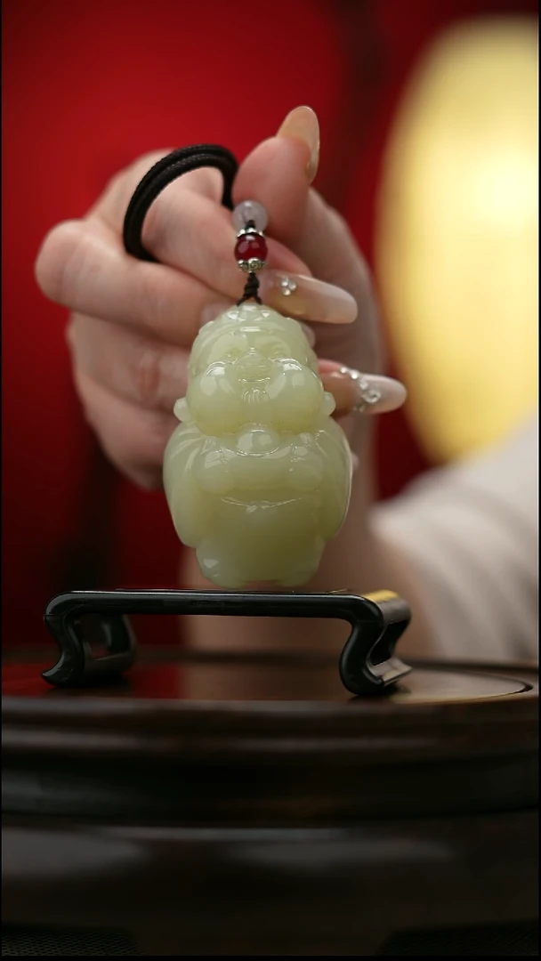玉【财神】天然玉石手把件