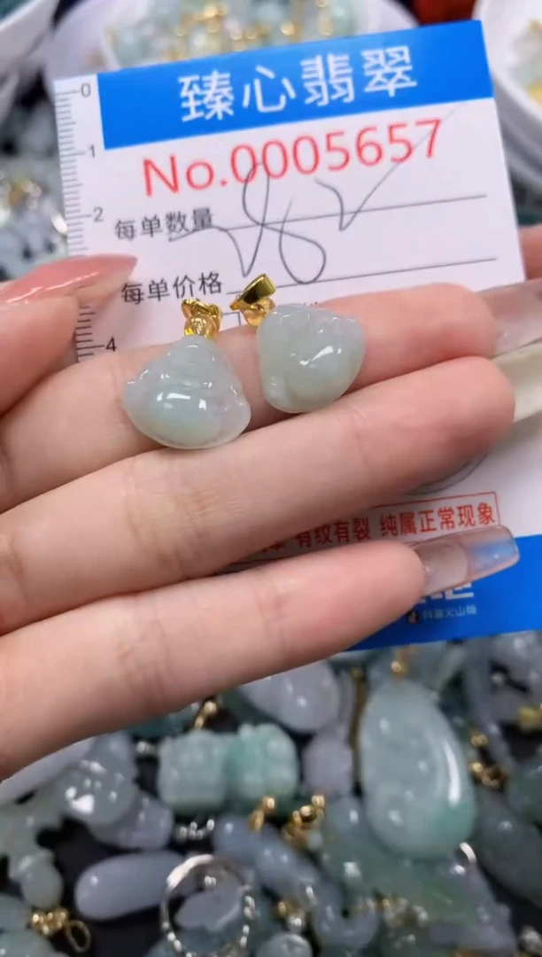 翡翠未镶嵌颈饰5657