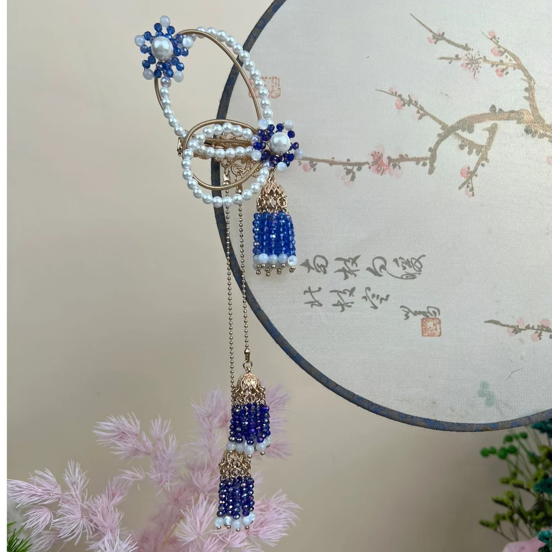 古悦倾城【秋水发夹】古风汉服头饰原创手作新中式复古发夹发饰礼品