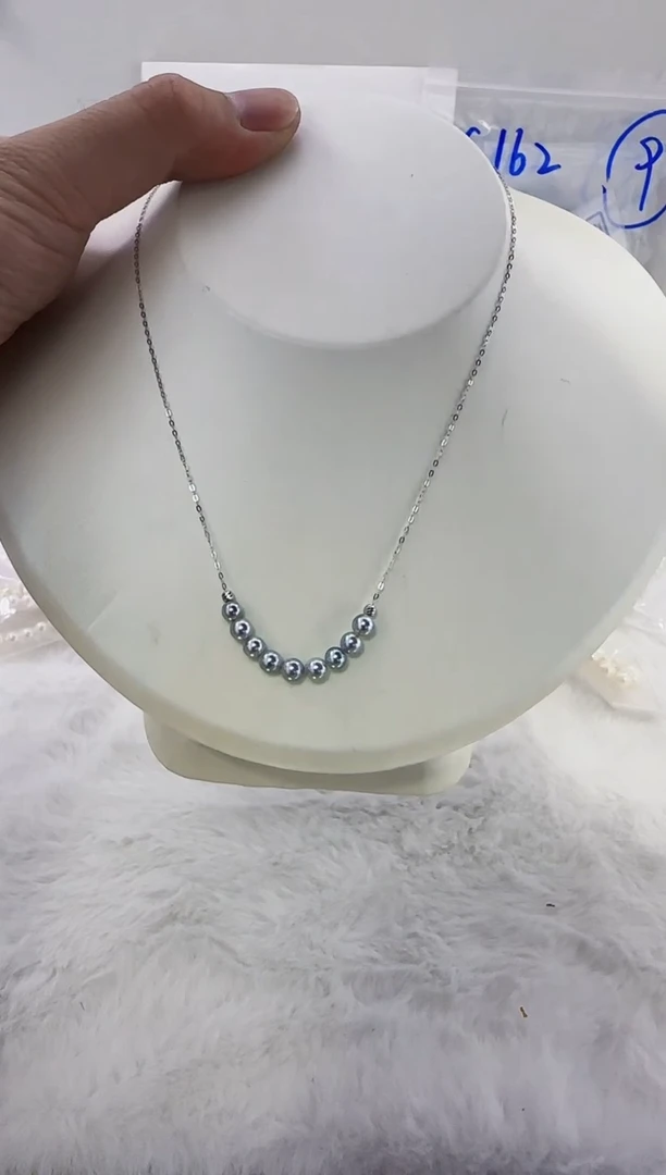 银S925镶嵌海水珍珠DA珍珠项链  y333