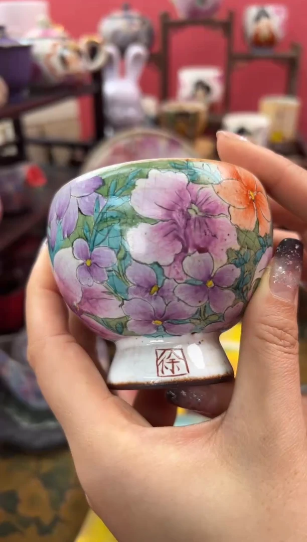 【闪购商品】徐慧敏清水柴烧手绘大杯