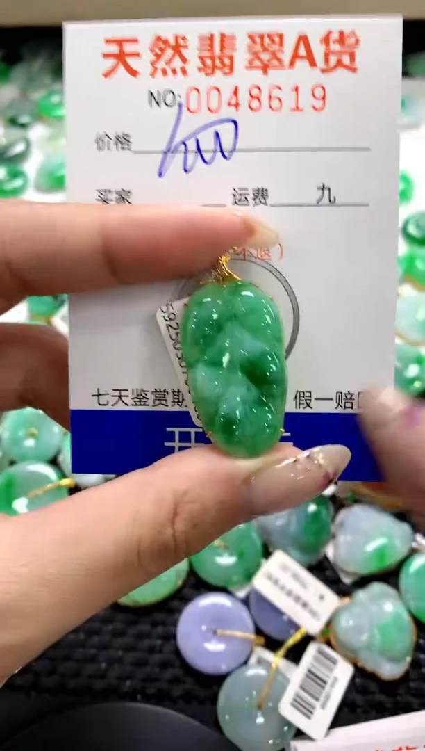 翡翠18K金镶嵌颈饰1111111111111111