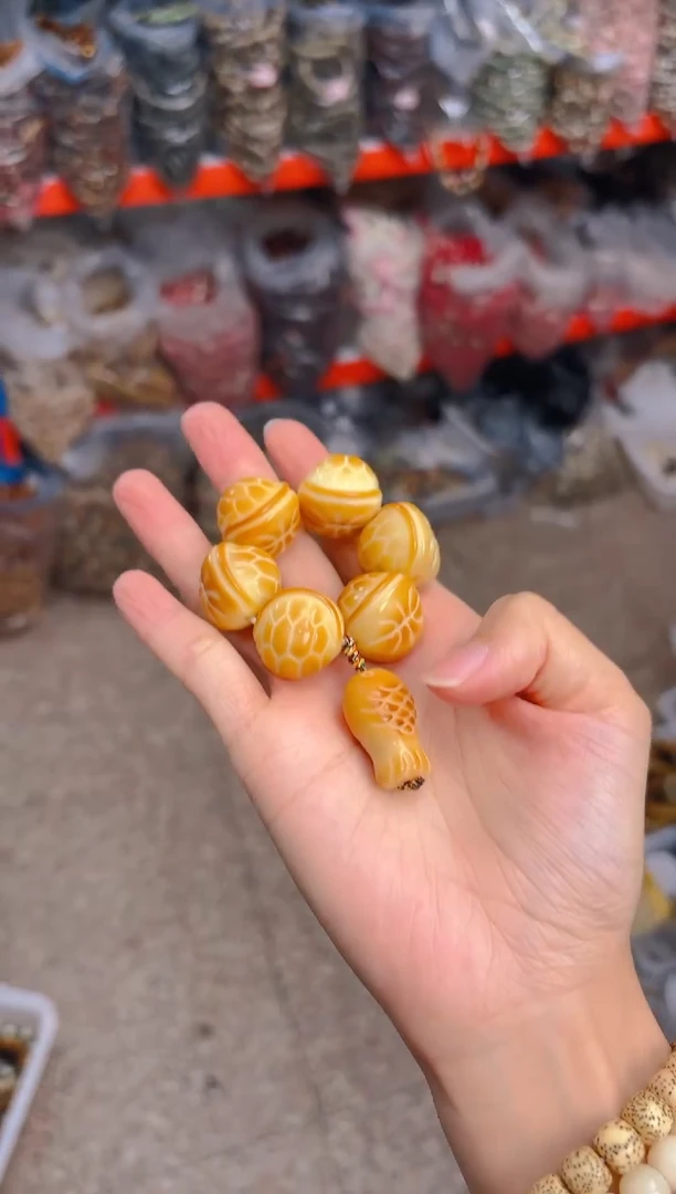 吊坠菩提根/象牙果富甲天下手捻  有鱼  大卡