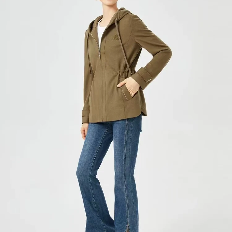 娜尔思黑色连帽套头长袖卫衣春新款时尚气质NC00746C1