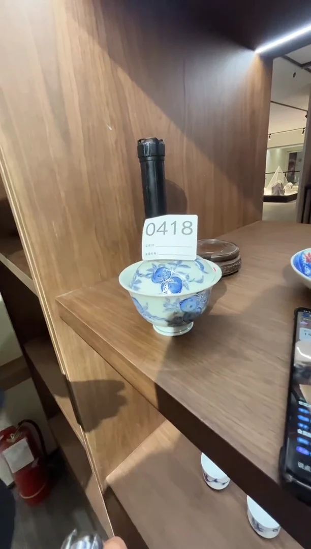 【闪购商品】瓷片景德镇陶瓷描银盖碗0418