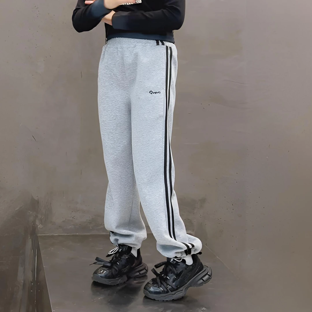 两道杠秋款儿童裤子秋季中大童女童运动裤上学穿长裤休闲裤