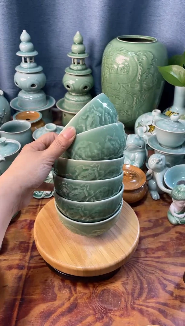 6个微瑕特价青瓷 慧语瓷坊