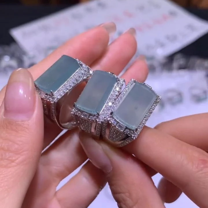 【逍遥精选】天然A货翡翠马鞍界面戒指*222/299/多样性发/1件